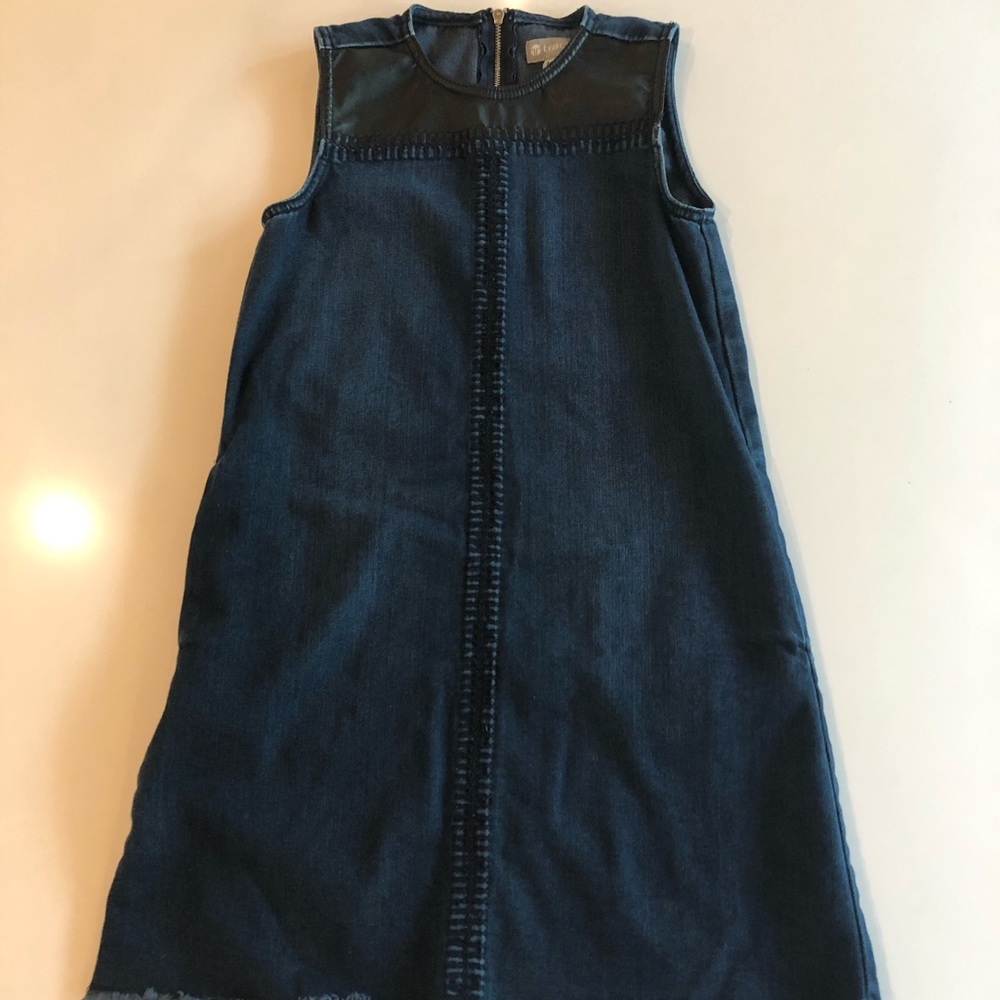 Tractr Leather and Denim Dress Size Girls M